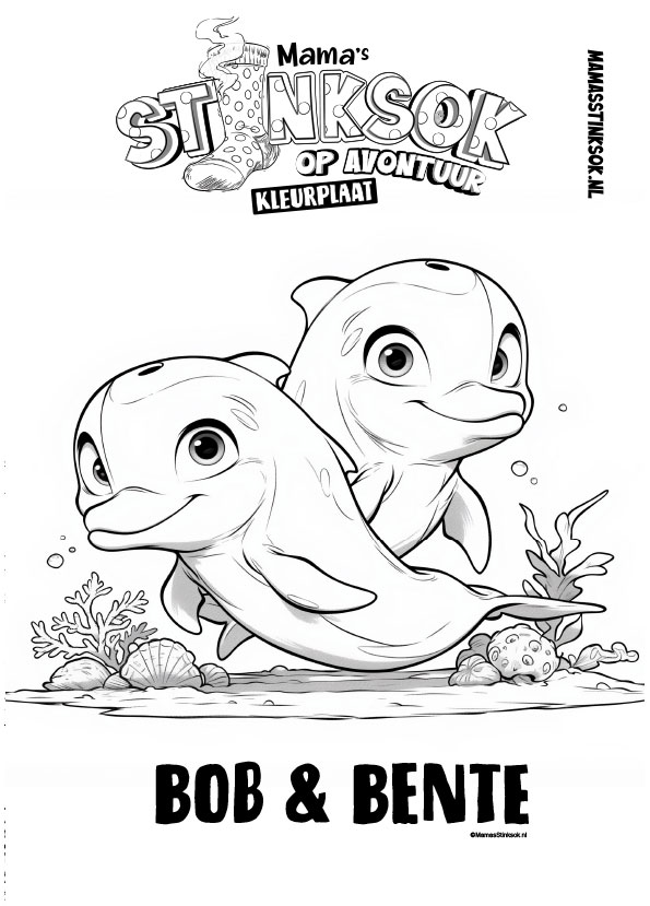 A4 Kleurplaat Bob & Bente