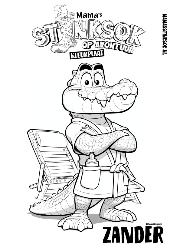 A4 Kleurplaat Zander